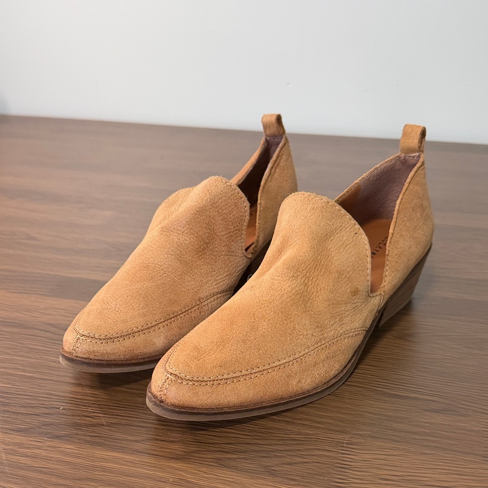 Lucky Brand Tan Suede Slip-On Loafers